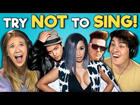 TEENS REACT TO TRY NOT TO SING ALONG CHALLENGE (Their Favorite Songs)