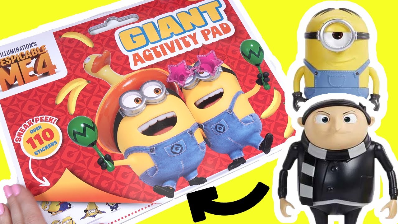Despicable Me 4 Movie DIY Giant Activity Coloring Book Pages with Gru, Poppy, Lucy, And Minions