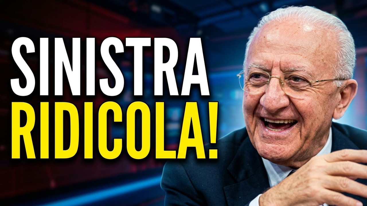 DE LUCA NE HA PER TUTTI: «OPPOSIZIONE RIDICOLA: LA SINISTRA CONTINUA A PERDERE 100MILA VOTI A SHOW»