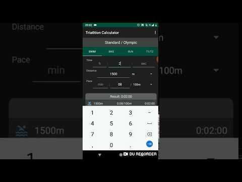 Triathlon Calculator: Pace for Video