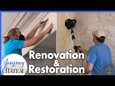 ORIGINAL Paneling and Wall RESTORATION, Chateau Bedroom RENOVATION - Journey to the Château, Ep. 131