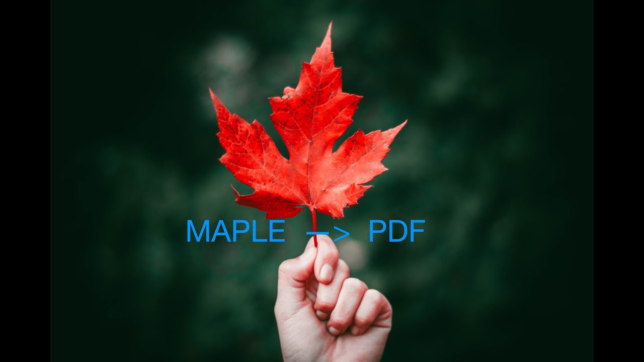 How to save a maple file as a pdf in a mac computer