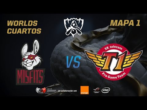 SKT T1 VS MISFITS - CUARTOS - WORLDS 2017 - MAPA 1
