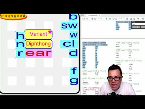 丁宗同美語V7(218回) :  -ear 韻音組合 (自然發音、國際音標、音素)