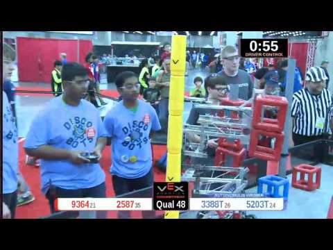 2015 VRC Engr Q48 - 9364 2587 vs 3388T 5203T - 68 to 75 - VEX Worlds 2015 - Engineering Division