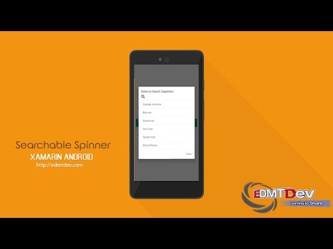 Xamarin Android Tutorial - Searchable Spinner