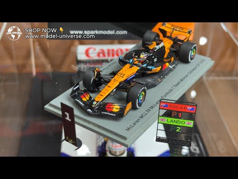 Spark 1:43 McLaren F1 MCL39 Oscar Piastri Winner Chinese GP 2025 with Pitboards - Resin Model
