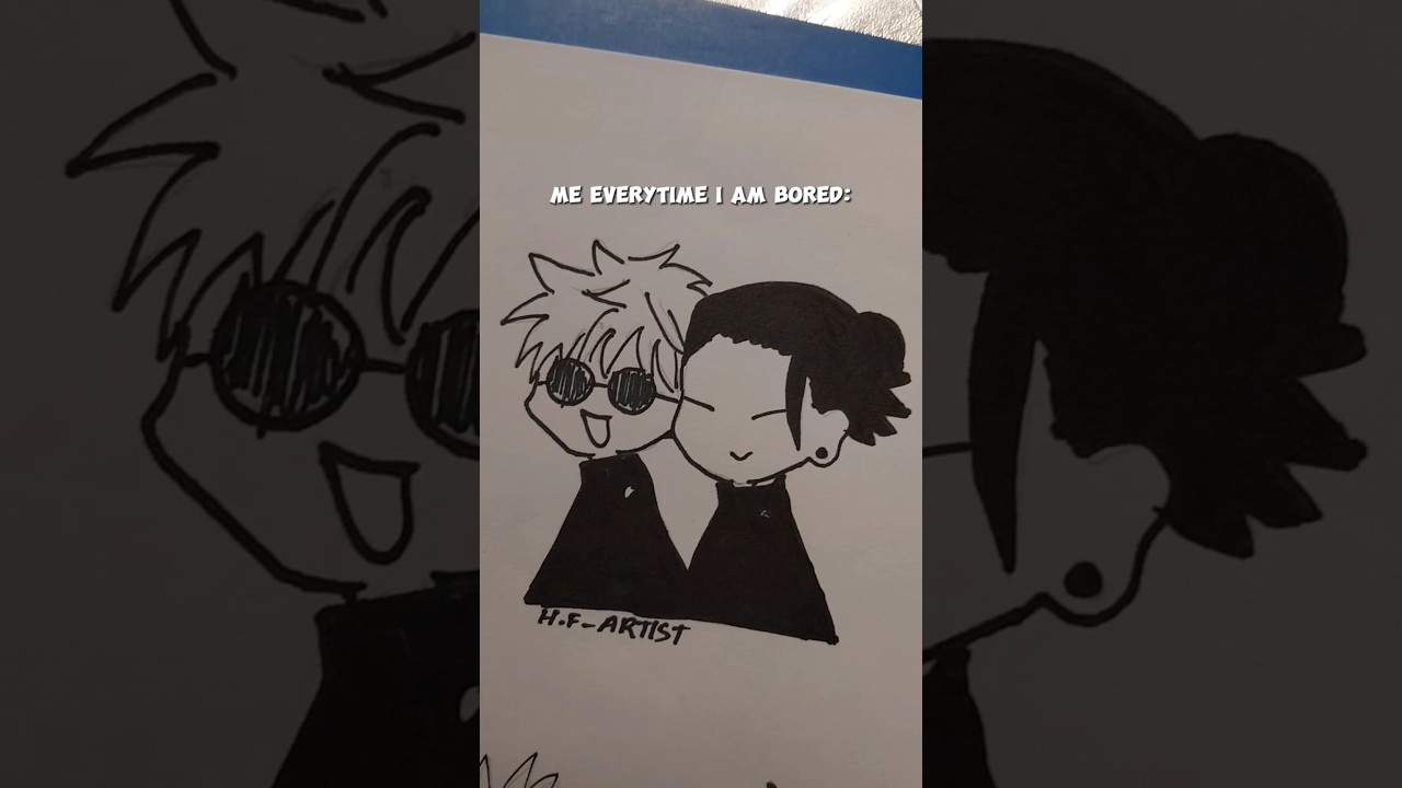 Who's your favorite character? #shorts #gojo #geto #jjk #sketch #drawing #art #artist #animeeart