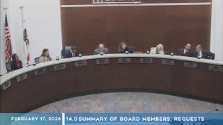 Board of Education Meeting --- February 17, 2026