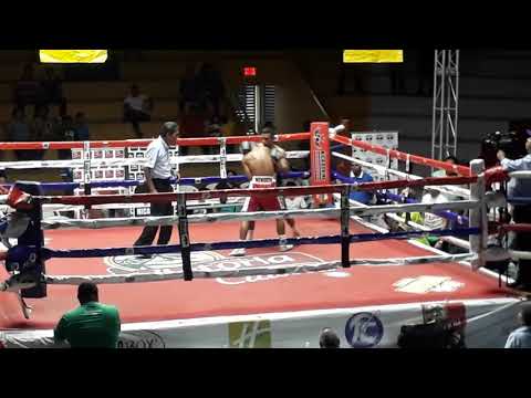 Gallito Rojas mandó a la lona cuatro veces a Mendoza para rápido nocaut