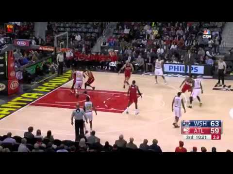 John Wall vs Hawks (2016/03/21) - 27 Pts, 14 Assists, 3-5 THREES!