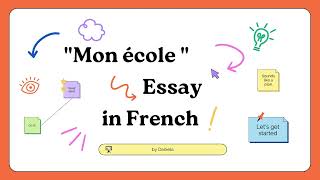 Mon école essay in french