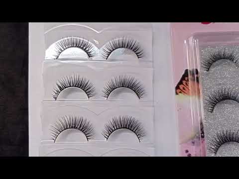 CARTELA DE CÍLIOS 4 PARES,COLA,APLICADOR E TUFINHOS 10MM MANDALA