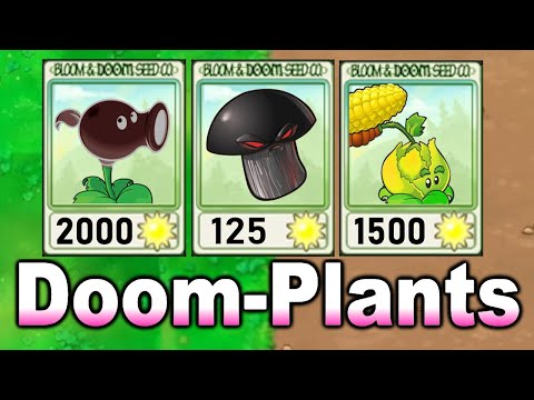 Plants Vs. Zombies 1 - New Doom-shroom Plants - PVZ HARD MODE MOD