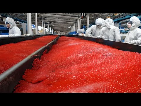 Incredible Process of Growing Red Caviar! Caviar Production - How to Make Red Caviar