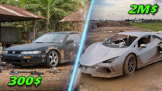 Building a Million-Dollar Lamborghini Revuelto Out of a Used Nissan 1980s