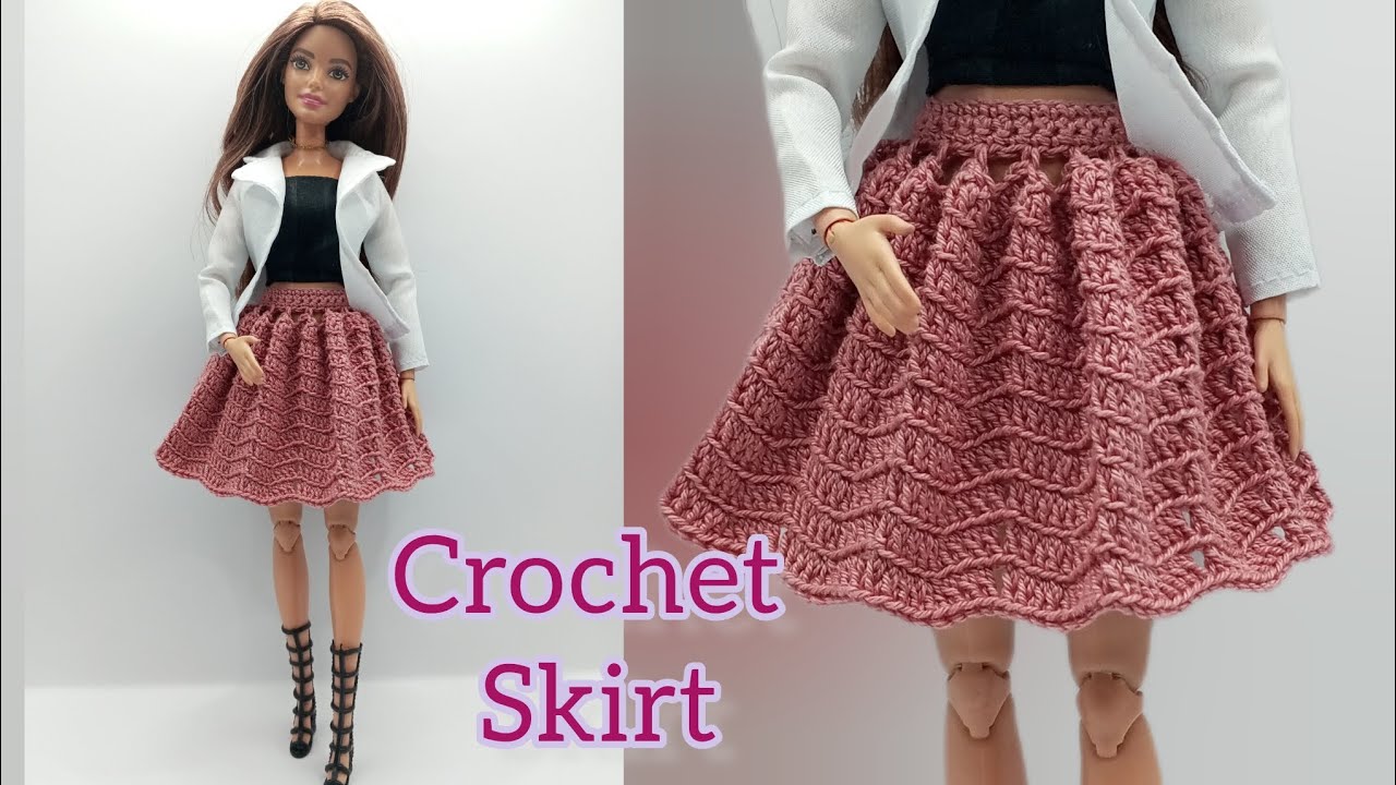 How to Crochet a Doll Skirt with a Detachable Waistband