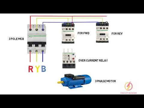 DOL Starter Motor Fwd Rev Power wiring Dol starter power wiring diagram