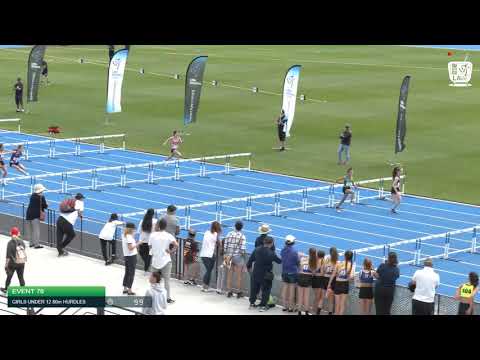 Girls Under 12 80m Hurdles H8 - 2020 State Combined Events Championships // LAVicTV