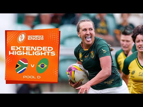 Springboks Women's Perfect TEN! | South Africa v Brazil | Rugby World Cup 2025 | Extended Highlights
