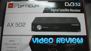 Opticum AX502 Satellite Receiver Video Review 720p