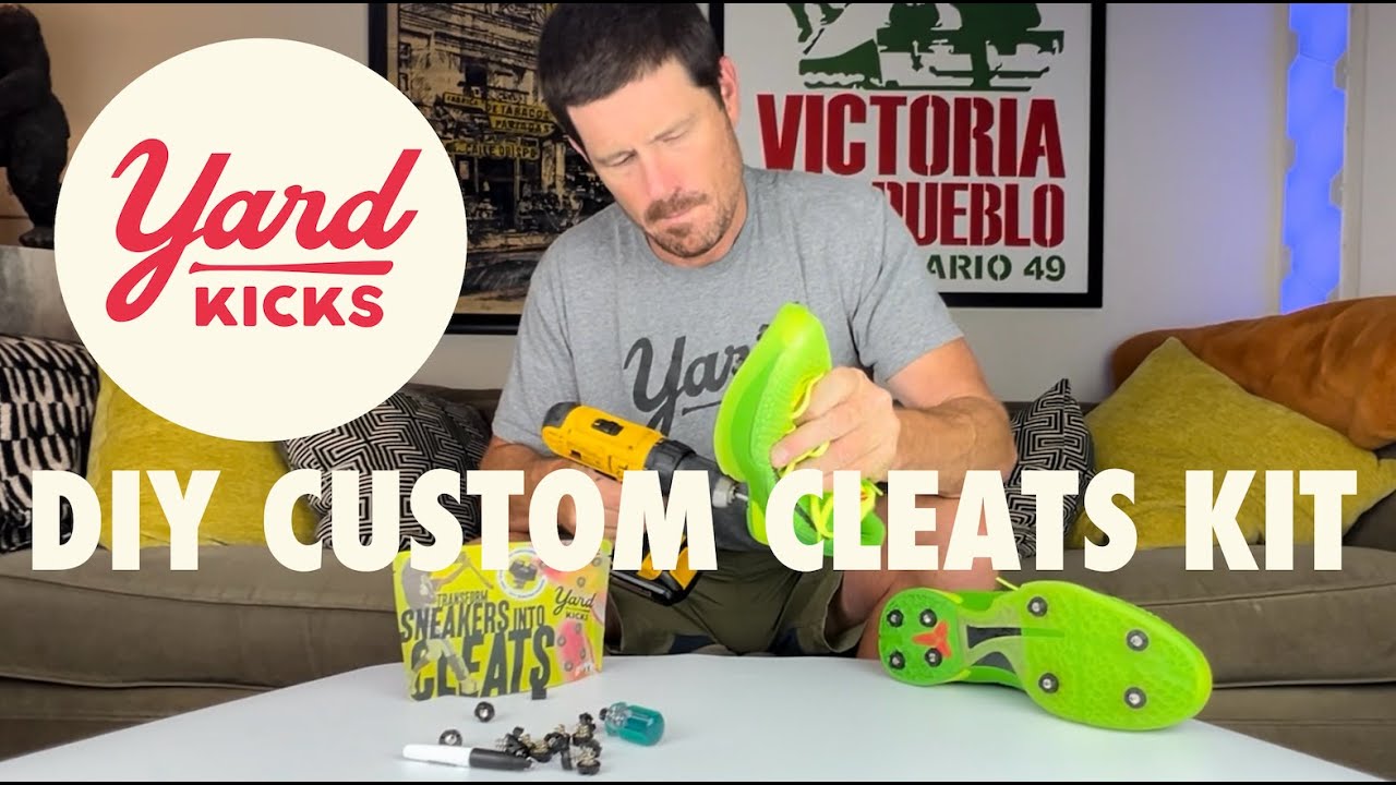 Yardkicks Baseball Cleats DIY instructions - turn sneakers into custom cleats softball football lax