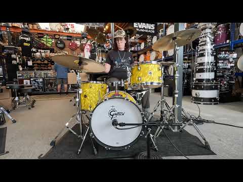 Gretsch Catalina Club 4pc Drum Kit in Yellow Satin Flame