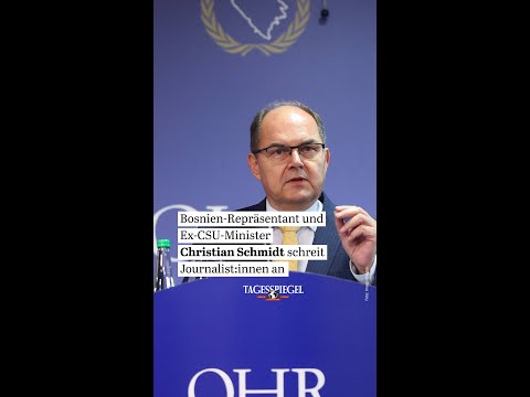 Wutausbruch: Bosnien-Repräsentant und Ex-CSU-Minister Christian Schmidt schreit Journalisten an