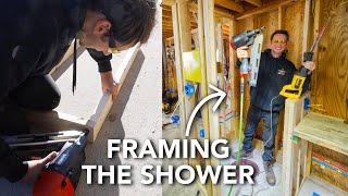 Shower and Vanity Framing: Measure Once, Cut Twice | Abandoned Shed to Tiny House