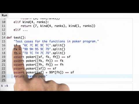 Testing Hand Rank Design of Computer Programs