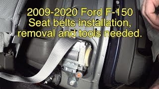 2009-2020 Ford F-150 seat belts removal and installation, seat belts repairs