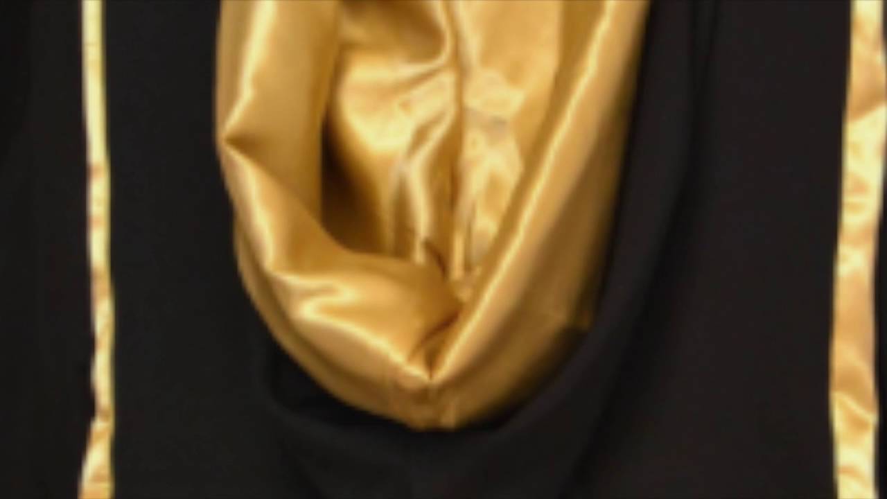 MASTERS / FULL SHAPE HOOD - 2 COLOUR BLACK & OLD GOLD