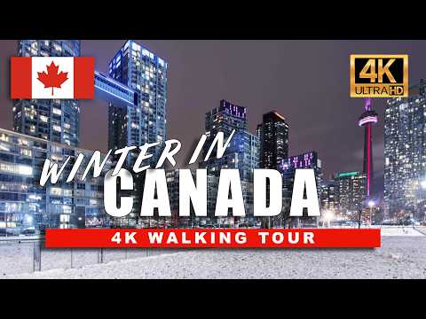 HEAVY SNOWFALL in CANADA | Winter Snow Storm  🇨🇦 4K HDR Walking Tour