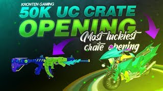 50,000 UC CRATE OPENING | LUCKIEST CRATE OPENING EVER| MAX OUT NEW M416 AND BIKE SKIN | PUBG MOBILE