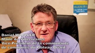 preview picture of video 'Présentation des candidats de Villecresnes Ambition avec Daniel WAPPLER'