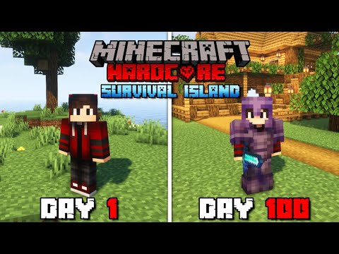 I Survived 100 Days On a SURVIVAL ISLAND in Minecraft Hardcore! (Hindi)