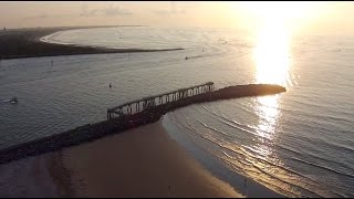 preview picture of video 'Jetty Park Beach Cape Canaveral by DRONE Tour of Port Canaveral'