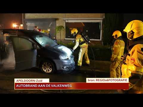 Autobrand aan de Valkenweg