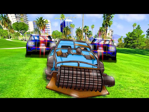 Trolling 20+ Cops with a CAR TANK in GTA 5 RP!