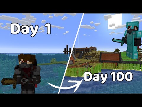 INSANE! 100 Days on Island in Minecraft