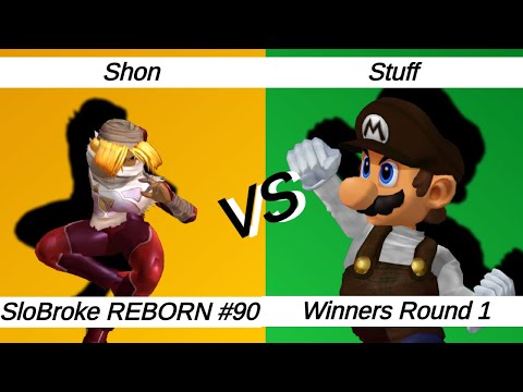 SloBroke REBORN #90 – Melee Singles WR1 – Shon ⟮Sheik⟯ vs stuff ⟮Mario⟯