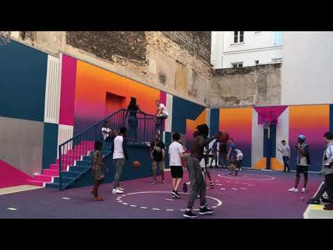 Xan-man at the Pigalle Basketball court in Paris on 7/7/17
