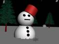 Snowman in winter wonderland