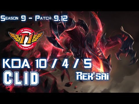 SKT T1 Clid REK'SAI vs XIN ZHAO Jungle - Patch 9.12 KR Ranked