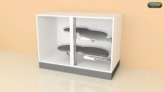 Olive Swing Tray Installation Video | How to install modular kitchen Corner Unit 