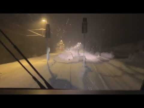 Führestandsmomente / CabView Durchfahrt Spital am Pyhrn im Winter 2019.