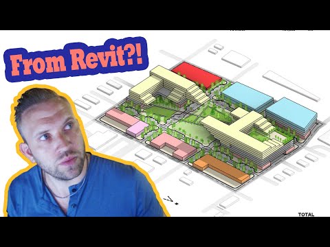 Area 51 Master Plan Design in Revit & Getting Beautiful Design Graphics Automatically w/o Adobe