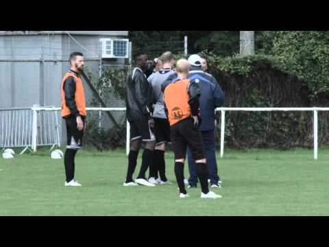 Croky cup : Felice Mazzu avant R.Charleroi  S.C - R-W Walhain