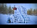 Two Story Ice Igloo Build At 47 F