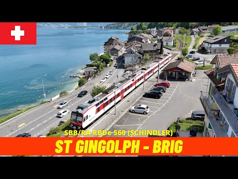 Cab Ride Saint‑Gingolph → Brig (RegionAlps, Switzerland, June 2025) driver's view 4K